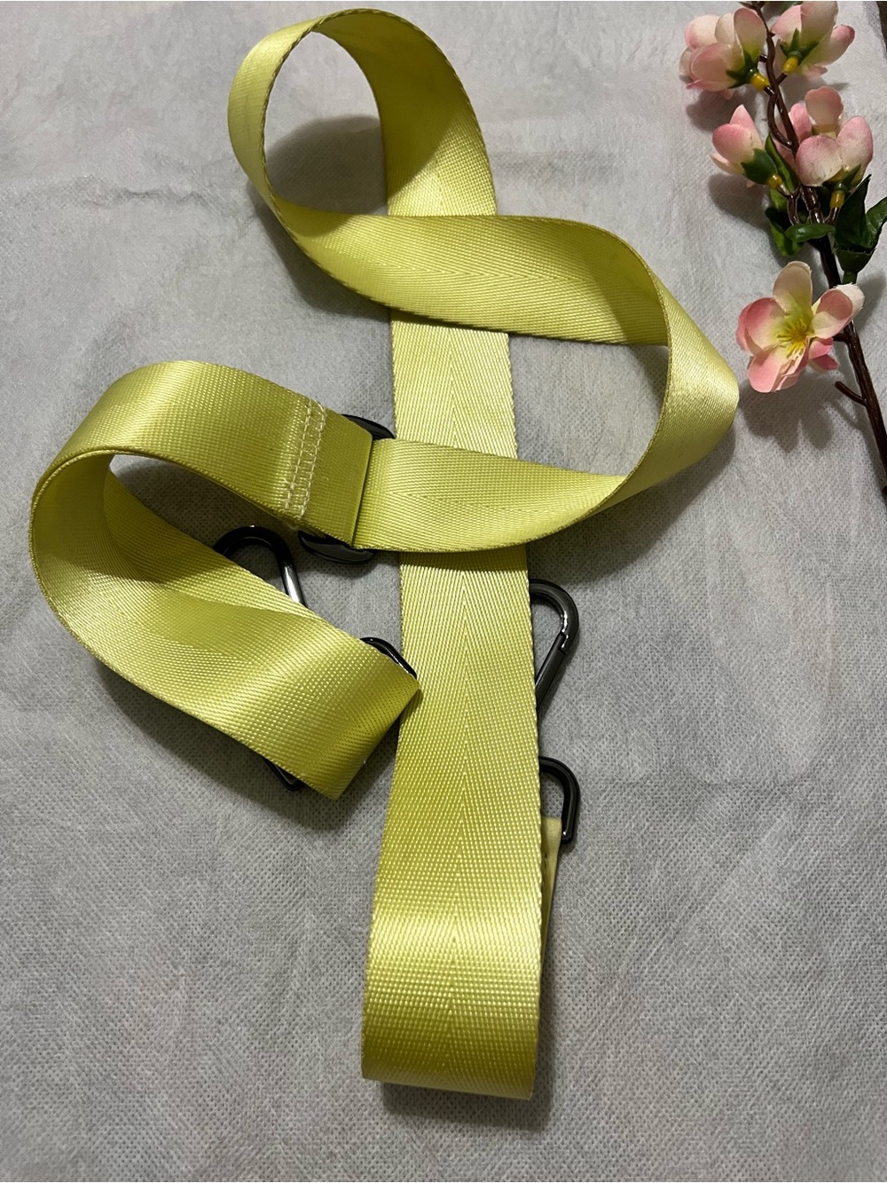 Naghedi St. Barths yellow crossbody Strap with gunmetal hardware